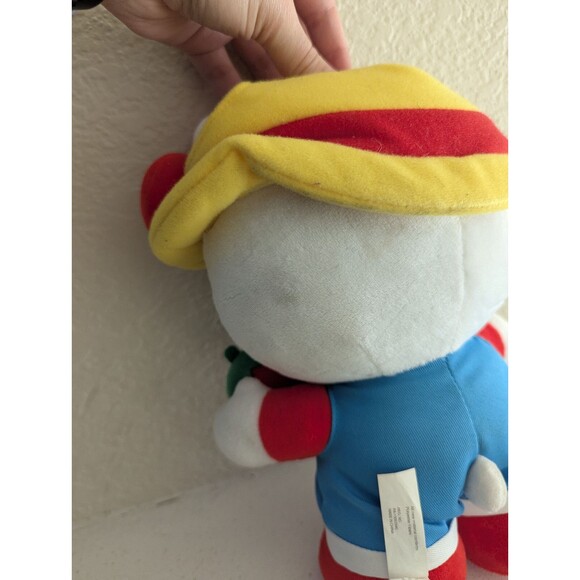 Hello Kitty Sanrio x Tanaka Farms Strawberry Farmer, 2017 Standing Plush, 10" - Picture 9 of 12